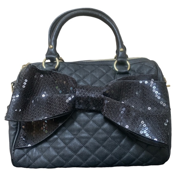 Betsey Johnson Handbags - BETSEY Johnson Tote Purse Black Bow